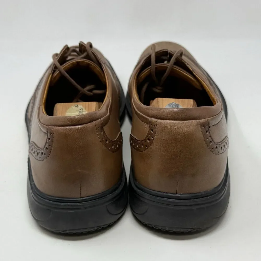 Dr Comfort Wing Shoes Mens 13 M Brown Leather Lace Up Casual Brogue Ortho